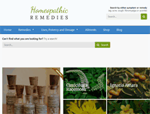 Tablet Screenshot of homeopathicremediesblog.com